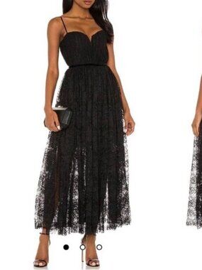 NEW Sau Lee Selena Lace Bustier Midi Dress